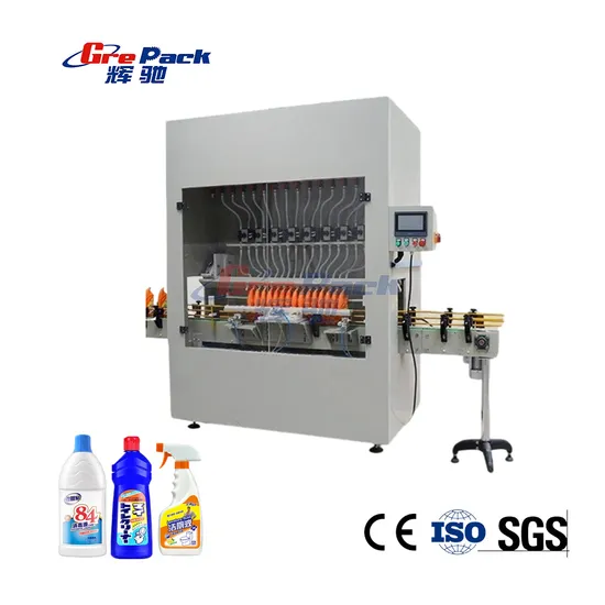 Time Gravity Liquid Bottle Filling Machine for Bleach