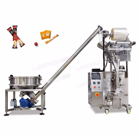Landpack Ld-320d Soup Coffee Powder Sachet Sticks Pouch Weigh Fill Pack Filling Packing Machine
