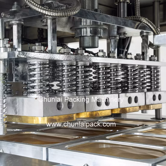 Vegetable Fruit Tray Packing Machine Snack Biscuits Cup Filling Aluminum Foil Sealing Machine
